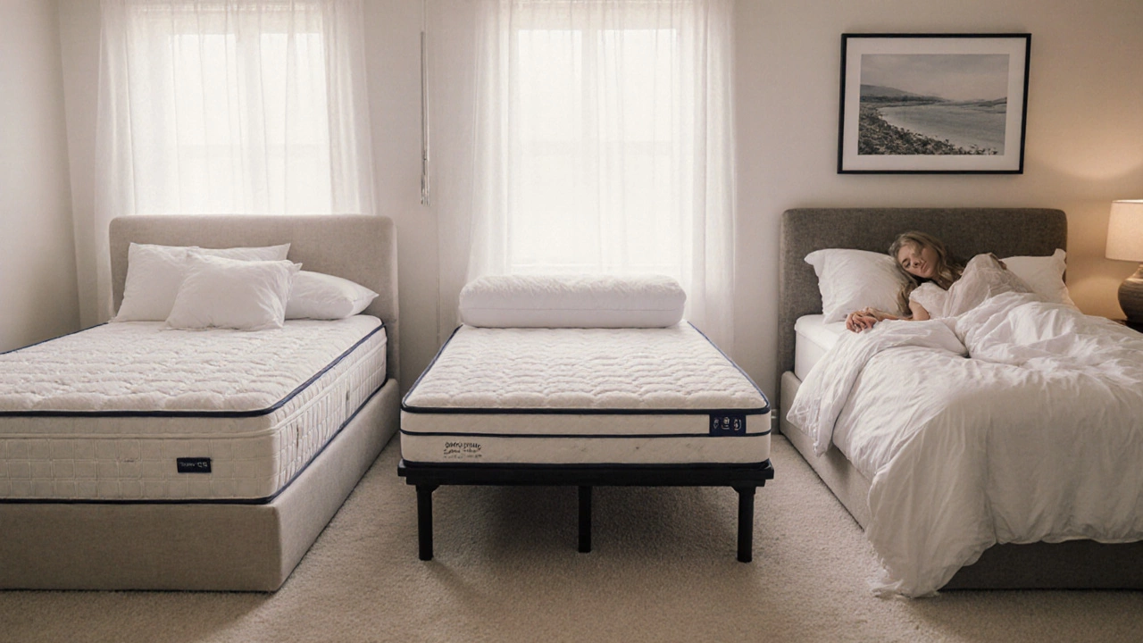 Three alternatives: static platform, hospital‑grade bed, and pillow wedge.